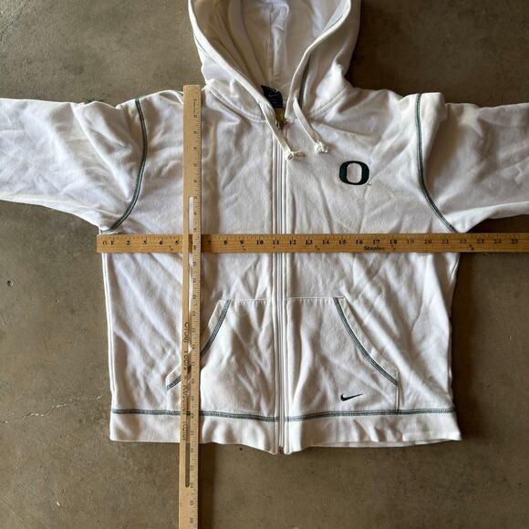 VINTAGE Y2K NIKE OREGON DUCKS CROPPED ZIP UP HOODIE CUTE GRAPHIC WOMENS LARGE - Picture 5 of 5